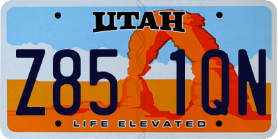 UT license plate Z851QN