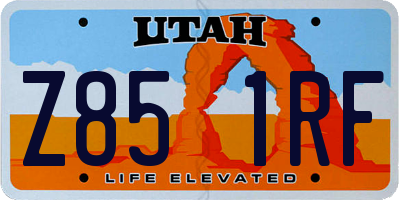UT license plate Z851RF
