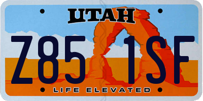 UT license plate Z851SF
