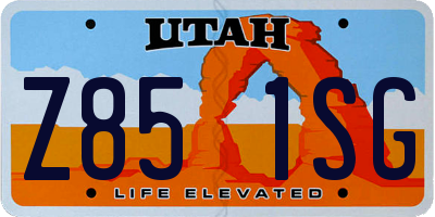 UT license plate Z851SG