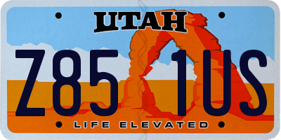 UT license plate Z851US