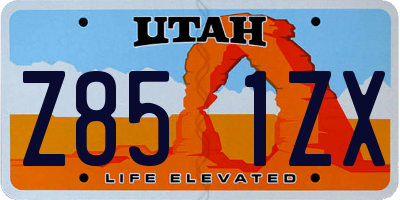 UT license plate Z851ZX