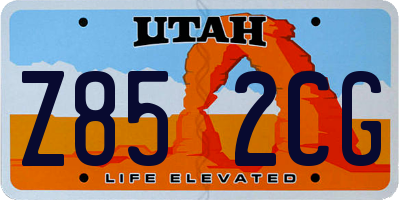 UT license plate Z852CG