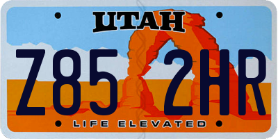UT license plate Z852HR