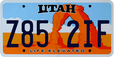 UT license plate Z852IF