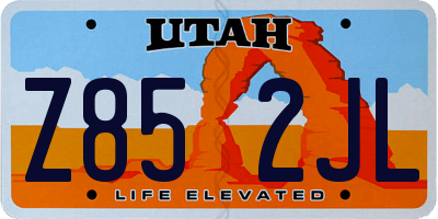 UT license plate Z852JL