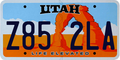UT license plate Z852LA