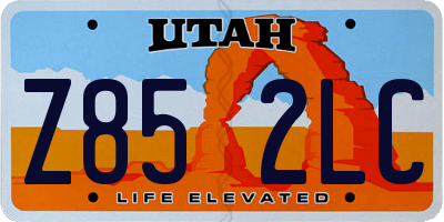 UT license plate Z852LC
