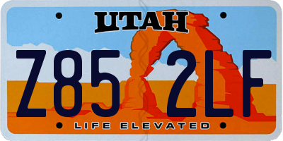 UT license plate Z852LF