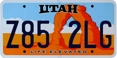 UT license plate Z852LG