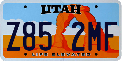 UT license plate Z852MF