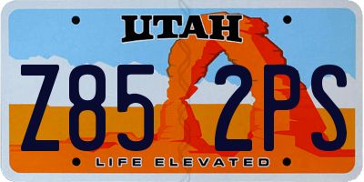 UT license plate Z852PS