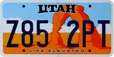 UT license plate Z852PT