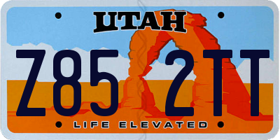 UT license plate Z852TT