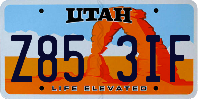 UT license plate Z853IF