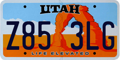 UT license plate Z853LG