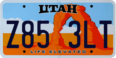 UT license plate Z853LT