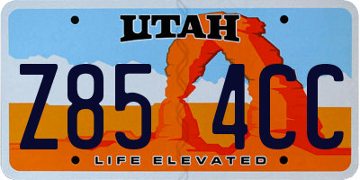 UT license plate Z854CC