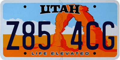 UT license plate Z854CG