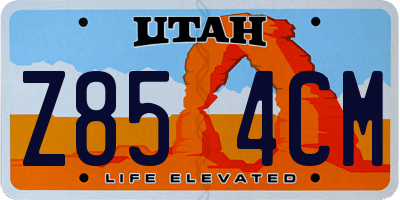 UT license plate Z854CM