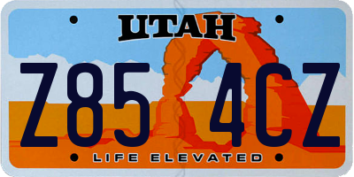 UT license plate Z854CZ