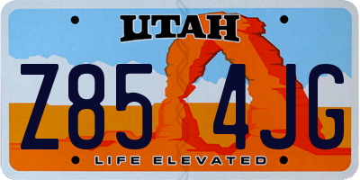 UT license plate Z854JG