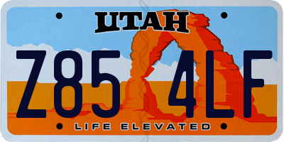 UT license plate Z854LF