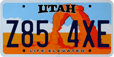 UT license plate Z854XE