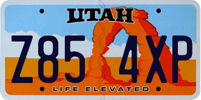 UT license plate Z854XP