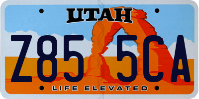 UT license plate Z855CA