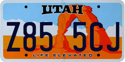 UT license plate Z855CJ