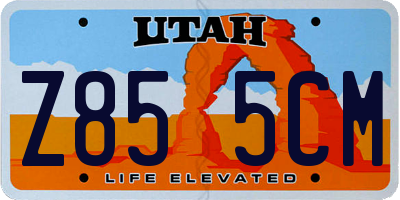 UT license plate Z855CM