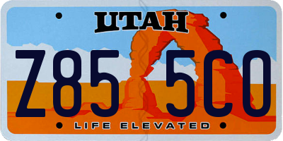 UT license plate Z855CO