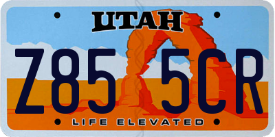 UT license plate Z855CR