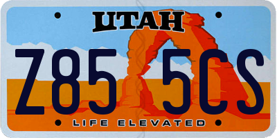 UT license plate Z855CS