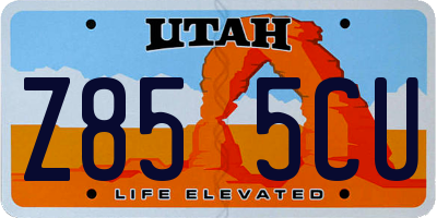 UT license plate Z855CU