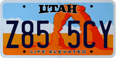 UT license plate Z855CY