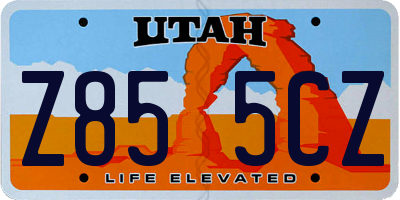 UT license plate Z855CZ