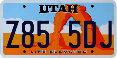 UT license plate Z855DJ