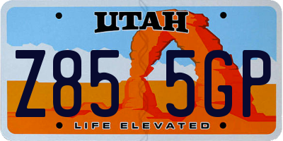 UT license plate Z855GP