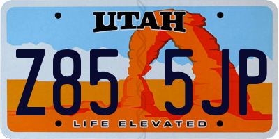 UT license plate Z855JP