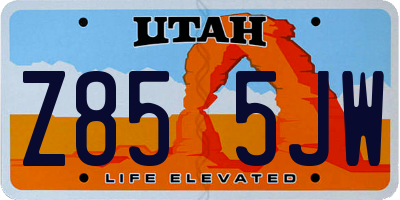 UT license plate Z855JW