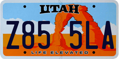 UT license plate Z855LA