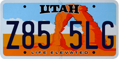 UT license plate Z855LG
