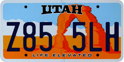 UT license plate Z855LH