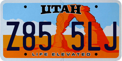 UT license plate Z855LJ