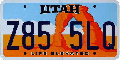 UT license plate Z855LQ