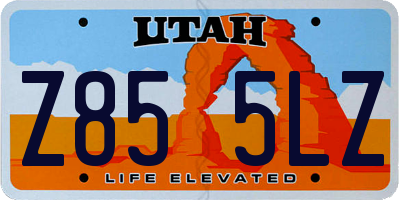 UT license plate Z855LZ