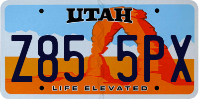 UT license plate Z855PX