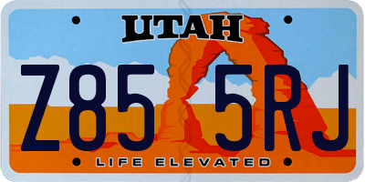 UT license plate Z855RJ